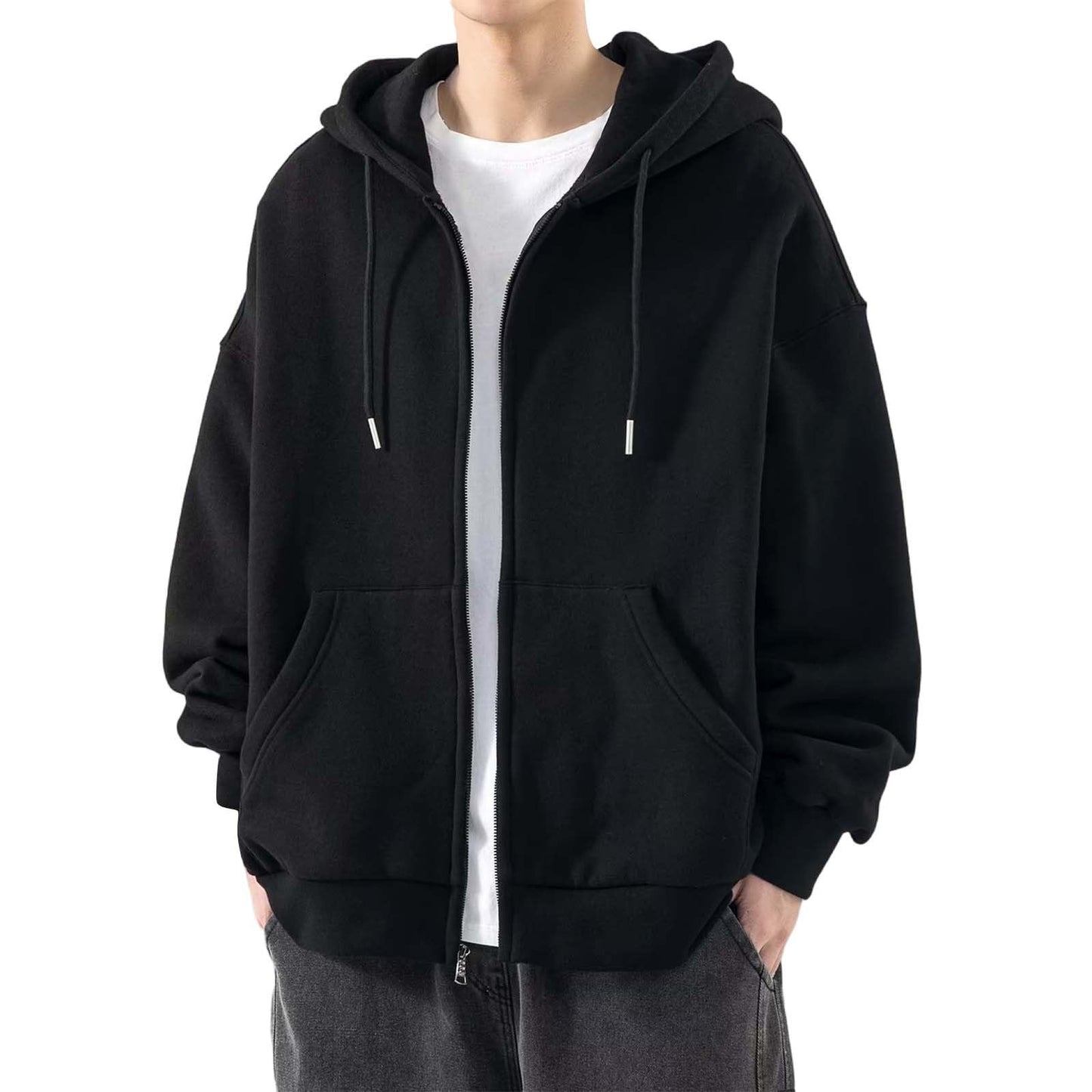 Classic Oversized Zip-Up Hoodie for Men