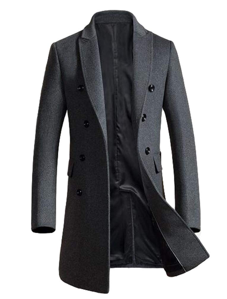 Men's Double Breasted Wool Trench Coat