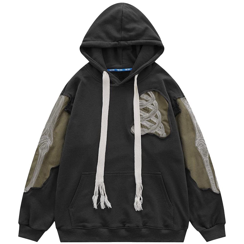 Men's Vintage Oversized Zip-Up Hoodie