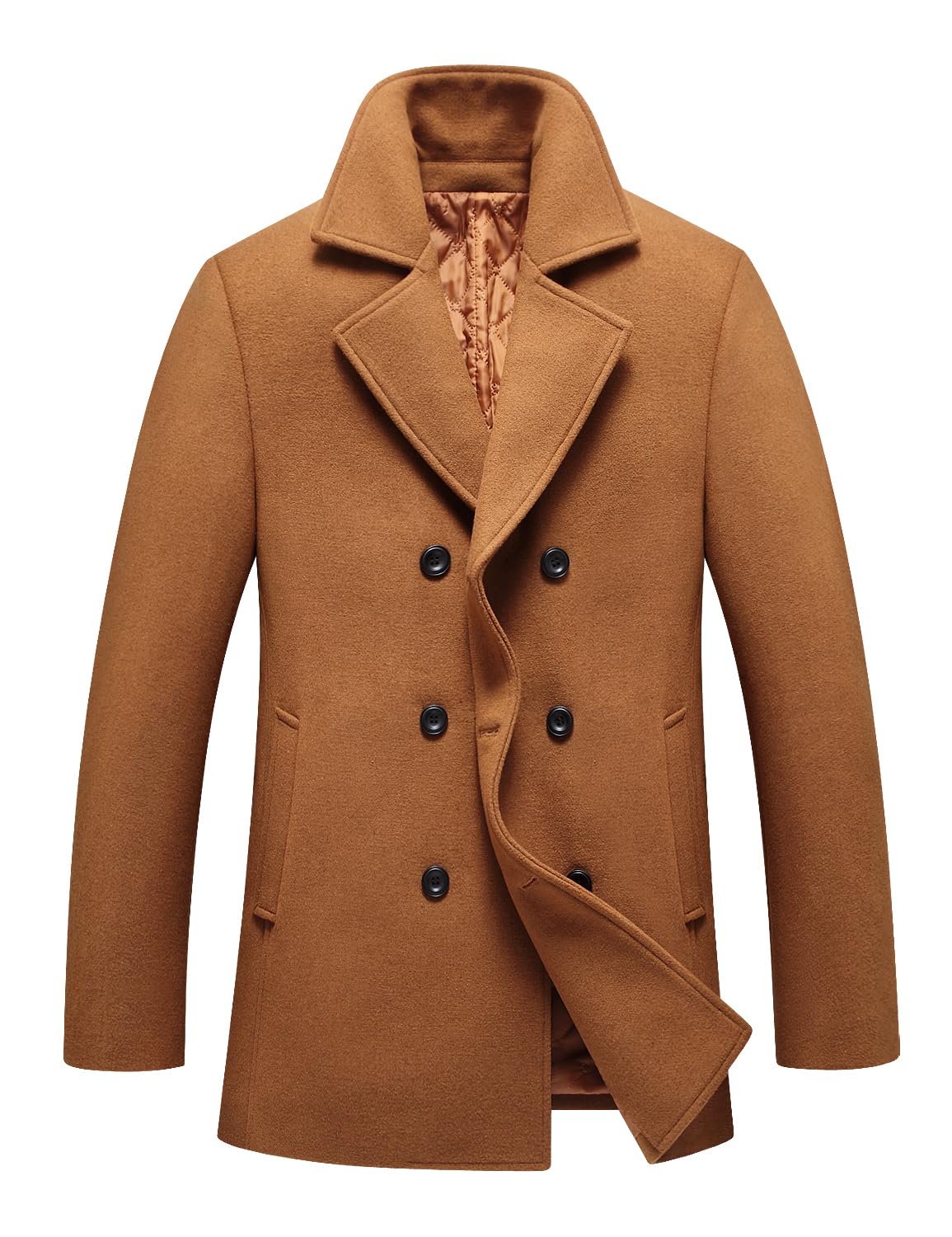 Men’s Winter Pea Coat Slim Fit Trench Coats